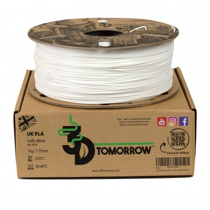 3DTomorrow UK PLA – 3D Printer Filament, 1kg, 1.75mm