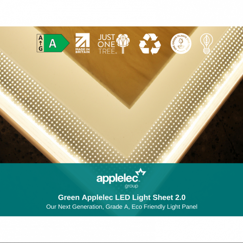 Green Applelec LED Light Sheet 2.0 Made in Britain