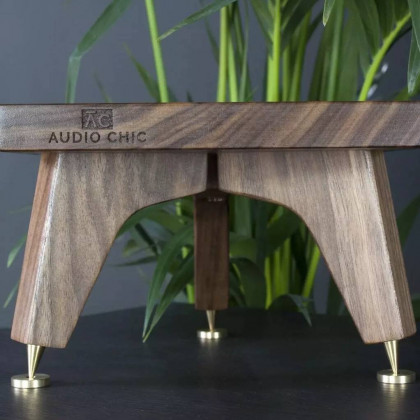 The Snipe Short Speaker Stand made from wood