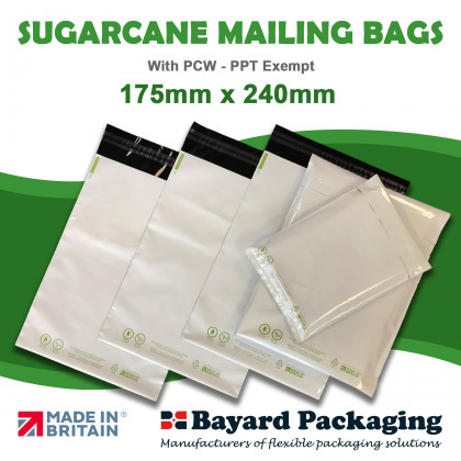 Sugarcane Mailing Bags 175mm x 240mm