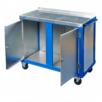 Steel top Tool Trolley with 2 cupboards