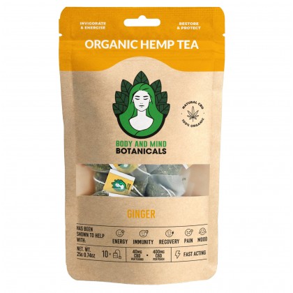 Organic Hemp Tea – Ginger – 400mg CBD