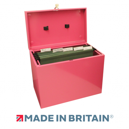 A4 Pink File Box