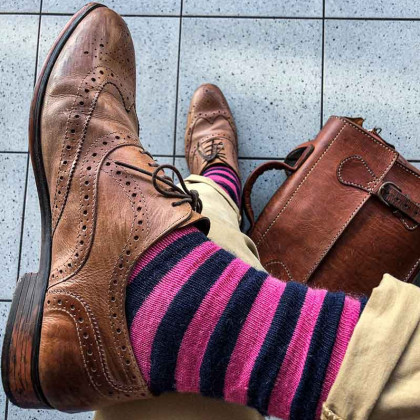 Corrymoor Devon Stripes Mohair Socks