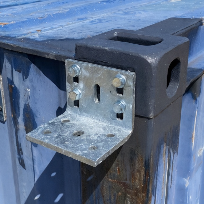 Angle Mounting Bracket for Shipping Containers - Made in Britain