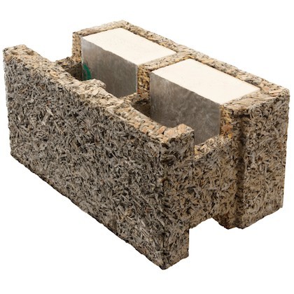 Woodcrete insulated concrete formwork (ICF)