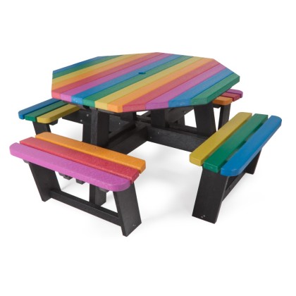 Rainbow Octagonal Picnic Table