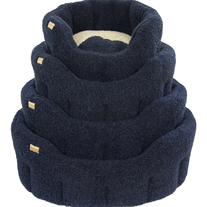 Classic Sherpa Bone Bed in Navy Made in Britain