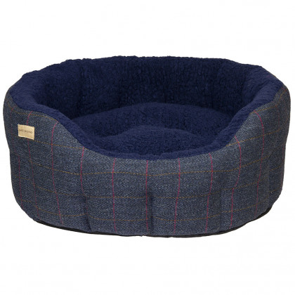 Traditional Tweed Bed in Navy