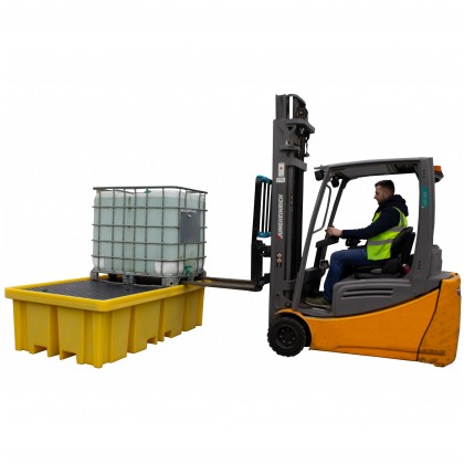 DOUBLE IBC SPILL PALLET WITH 4-WAY FORKLIFT ENTRY - BB2FW