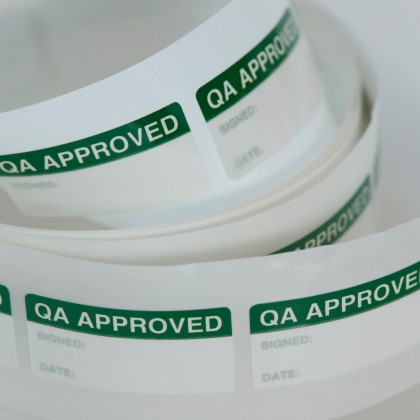 Quality Control Labels and Stickers