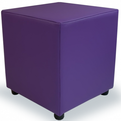Violet faux leather cube