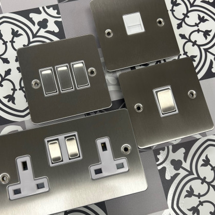 Brushed Steel Sockets and Switches