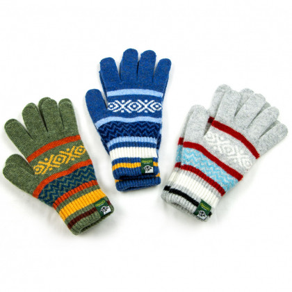 Fair Isle Lambswool Knitted Gloves