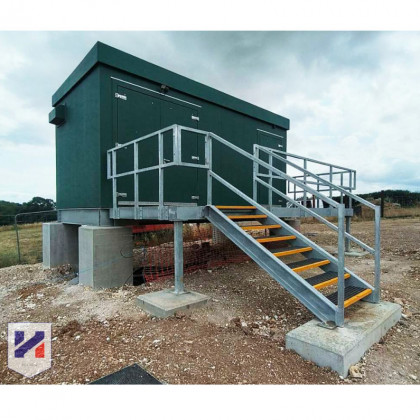Custom Steel Staircases for GRP Enclosures