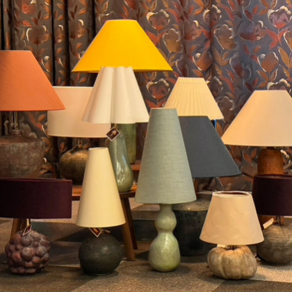 Lampshade and  Pottery Lamp Base Collection