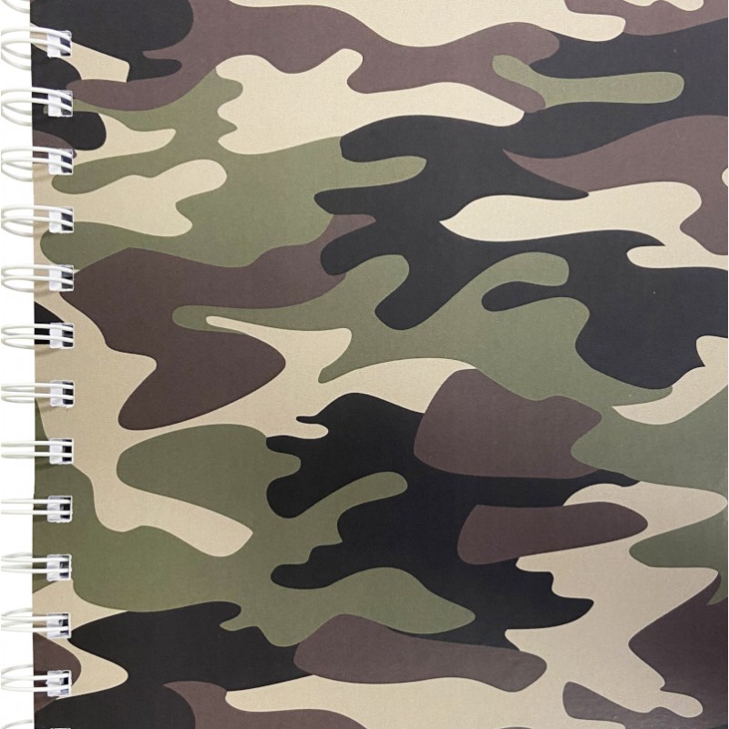 Various Colours Premium Camouflage A5 Lined and Plain Notepads 80gsm 70 Sheets