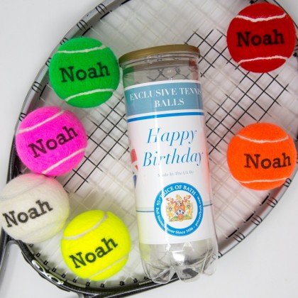 Personalised Coloured Tennis Balls