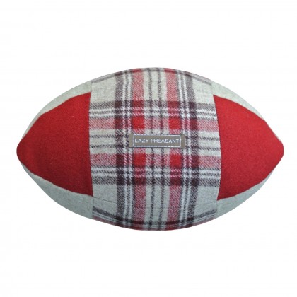"Lazy Lineout" Rugby Ball Cushion - Rose