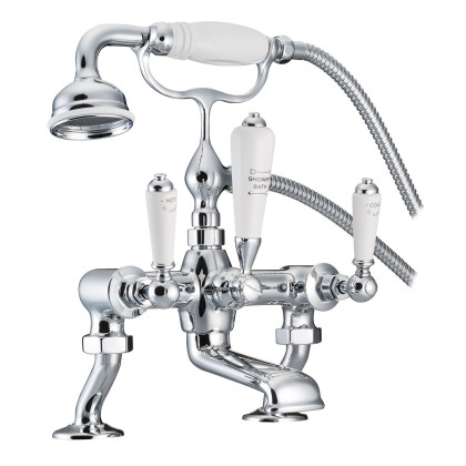 St James Deck Mounted Mixer with cranked legs