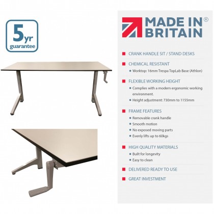 Crank Handle Wind Up Sit / Stand Desks