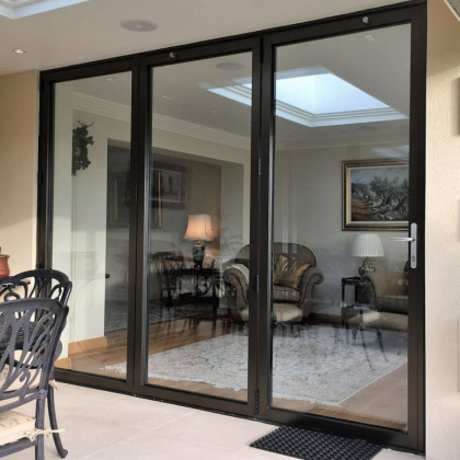 Visofold 1000 Bi-fold doors are slide folding doors offering slim sightlines that are ideally suited to residential applications.