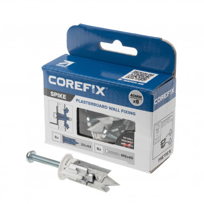 Corefix Spike 40mm Heavy Duty Plasterboard Fixing 8 Pack