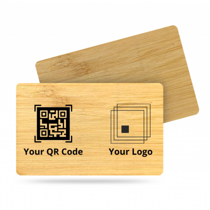 Custom print Bamboo Digital Business Cards with NFC Contactless Technology