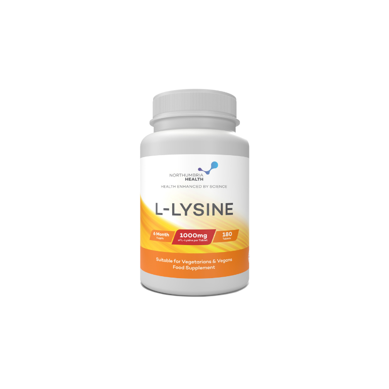 L-Lysine 1000mg 180 Vegan Tablets - Made in Britain