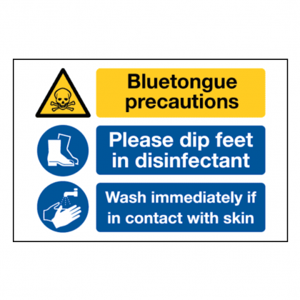 Bluetongue biosecurity sign