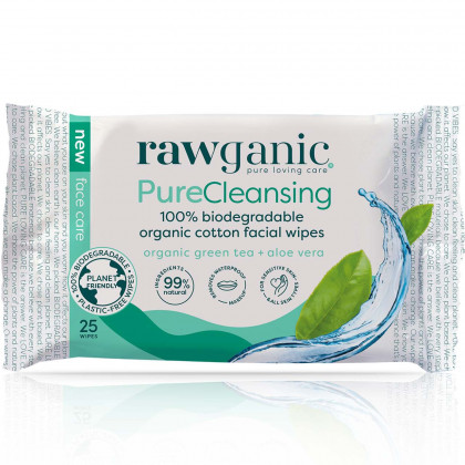 Rawganic PureCleansing Facial wipes with Aloe Vera and Green Tea