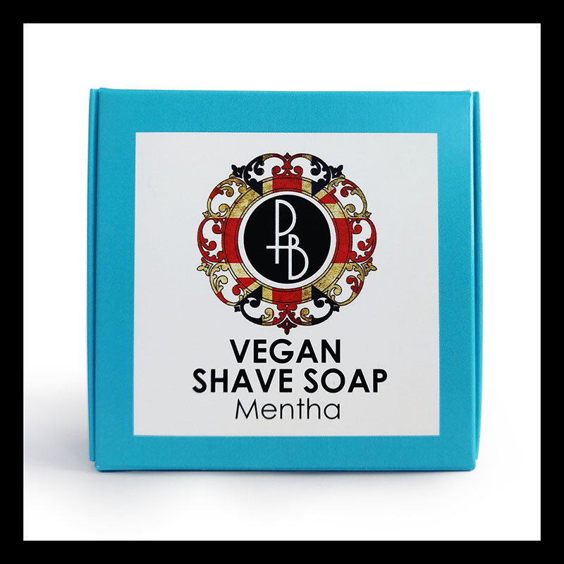 Mentha VEGAN Shaving Soap 40g BIODEGRADABLE PACKAGING Made in Britain