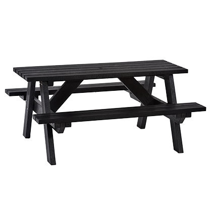 SGM Recycled Plastic A-Frame Picnic Table – Black