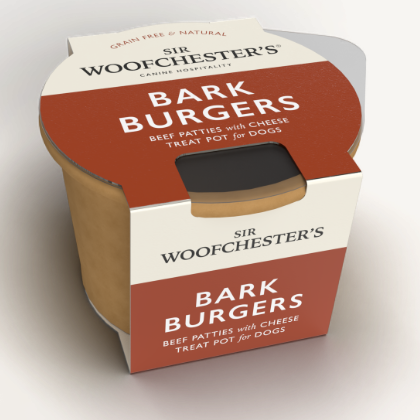 Sir Woofchester's Bark Burger Treat Pot