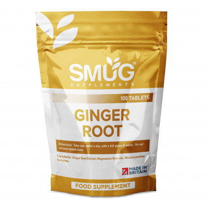 Ginger Root Extract Supplement - 100 Tablets - Supports a Healthy Digestive System and Reduce Travel Sickness - High Strength 1000mg Pills - Suitable for Vegans