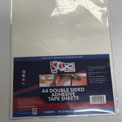 Double Sided A4 Adhesive Tape Sheets - 210mm x 297mm (A4)