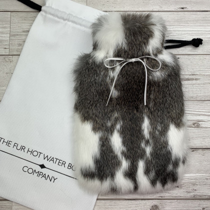 Premium Luxury Rabbit Fur Hot Water Bottle - Small  | Perfect for travel