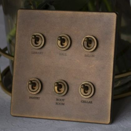 Vintage Brass Sockets and Switches - The Westminster Collection