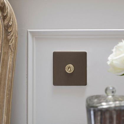 Bronze and Brushed Brass Socket and Switch Fusion Range - The Eton Collection