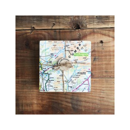OS Map Bespoke Wooden Coaster Set