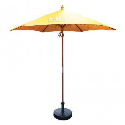 7PAR - 2.5m Round Wooden Parasol