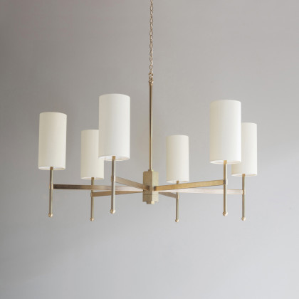 Stem Chandelier with Silk