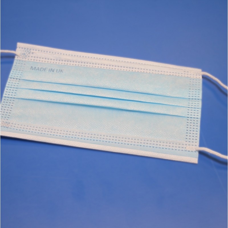 SingleUse Medical Face Mask Type IIR (50 pcs) UK Made, EN146832019