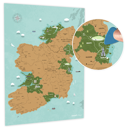 Scratch Off Map - Island of Ireland