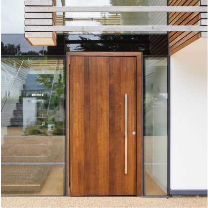 Hardwood front doors