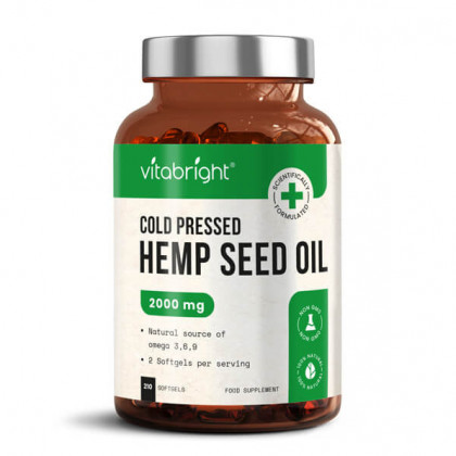 Hemp Seed Oil cold pressed - 2000mg - 210 Softgels