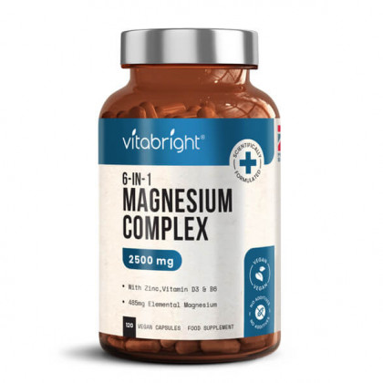 Magnesium Complex 6-in-1 Chelated Magnesium with Zinc, Vitamin B6 and D3