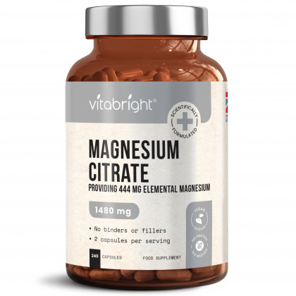Magnesium Citrate 1480mg Providing 444mg Elemental Magnesium per Serving
