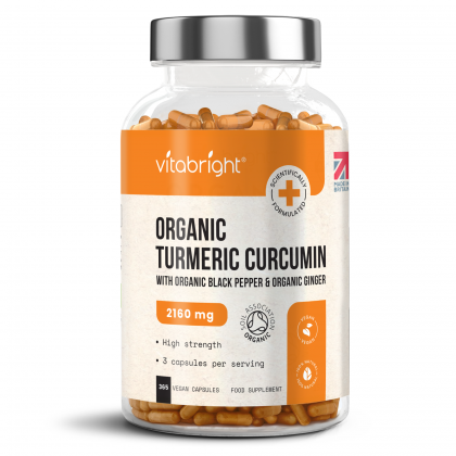 Organic Turmeric Curcumin 2160mg - 365 High Strength Capsules + Pepper & Ginger
