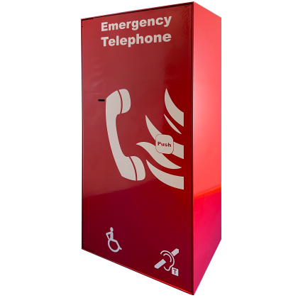 ViLX-OSA-R - Red Lexicomm surface Type A fire telephone handset
